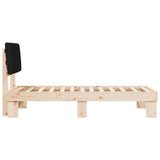 Bed Frame with Upholstered Headboard Black 90 x 200 cm 877516