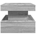 ZNTS Coffee Table with LED Lights Grey Sonoma 90x50x40 cm 839852