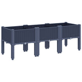 Garden Planter with Legs Blue Grey 120x40x42 cm PP 367896