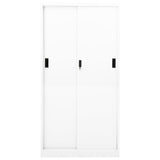 Office Cabinet with Sliding Door White 90x40x180 cm Steel 335958