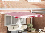 Retractable Awning Red 250 x 200 cm Fabric 3329405