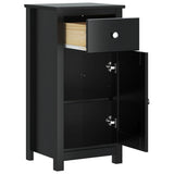 Bathroom Cabinet BERG Black 40x34x80 cm Solid Wood Pine 358541