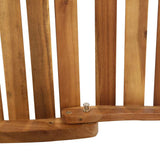 Sun Lounger with Dark Grey Cushions Solid Wood Acacia 363283