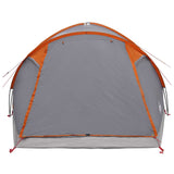 Cabin Tent Grey and Orange 6-Person Polyester and Steel 42028585