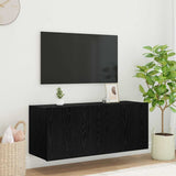 TV Wall Cabinet Black Oak 100 x 35 x 41 cm Engineered Wood 886252