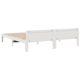 Bed Frame without Mattress White 180x200 cm Super King Solid Wood Pine 859236