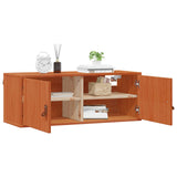 Wall Cabinet 2 pcs Wax Brown 80 x 30 x 30 cm Solid Pine Wood 869949