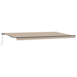 Retractable Awning Beige 600 x 300 cm Polyester and Aluminium 3331641