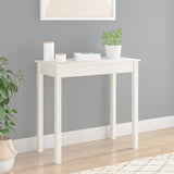 Console Table White 80x40x75 cm Solid Wood Pine 814245