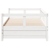 Daybed without Mattress White 90x200 cm Solid Wood Pine 854962