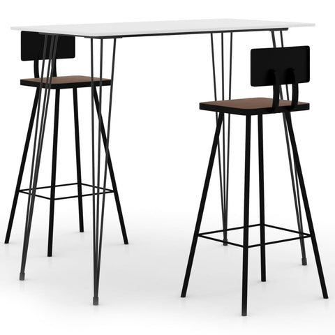 3 Piece Bar Set White 3057832