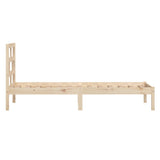 Bed Frame Natural Pine Solid Pine Wood Single Simplistic 3101183