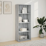 Bookcase Grey Sonoma 60x30x152 cm Engineered Wood 857913