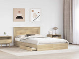 Storage Bed with Drawer Sonoma Oak 120 x 190 cm Engineered Wood 3410255
