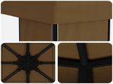 Gazebo 4 x 3 m Taupe Polyester and Steel 190 gsm 900378