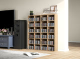 CD Storage Unit with Adjustable Shelves, 89 x 130.5 cm, Nature Wood Finish T3398P343474