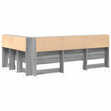 Storage Headboard with Shelf Grey Sonoma 120 cm Engineered Wood 3335482