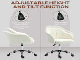 46-56 cm Teddy Fleece Office Chair - Cream T3398P377440