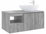 Bathroom Furniture Set 2 pcs Grey Sonoma Engineered Wood 3404090
