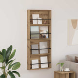 Magazine Rack 2 pcs Artisan Oak 60 x 12 x 70 cm Engineered Wood 890839