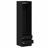 Wardrobe with Drawer Black Oak 50 x 50 x 200 cm Engineered Wood 3329300