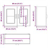 Kitchen Wall Cabinet with Glass Door Kalmar White Engineered Wood 853607