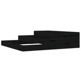 Planter Black 107x107x27 cm Solid Wood Pine 823917