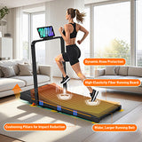 Folding Treadmill with Handrail & Adjustable Incline, 1-10 km/h Running Machine, Space Saving Low N601P303820B