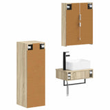 Bathroom Furniture Set 4 pcs Sonoma Oak 3407401