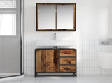 Bathroom Furniture Set with Door 2 pcs Old Wood Engineered Wood 3402320