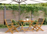 Bistro Set Grey Solid acacia wood, Polypropylene Compact 3281806