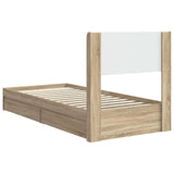 Bed Frame with Storage and Headboard Sonoma Oak 100 x 200 cm 3414409