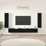 TV Units 4 pcs Black Oak Engineered wood 3393277