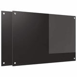 Kitchen Backsplash 2 pcs Black 90 x 60 cm Tempered Glass 3415550