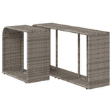 Storage Shelves 2 pcs Grey Poly Rattan 366132