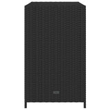 Garden Storage Cabinet Black 83x45x76 cm Poly Rattan 365543