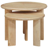 Nesting Coffee Tables 2 pcs Black Solid Mango Wood 4104650