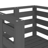 Garden Chairs 2 pcs Grey 61.5x53x71 cm Solid Wood Pine 825130