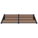 Door Canopy Black 152.5x90 cm Polycarbonate 153698