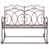 Garden Bench Antique brown Wrought iron Medium Garden Bench 45437