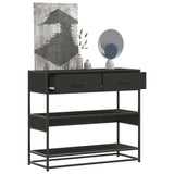 Console Table Black 90x35x80 cm Engineered Wood 849179