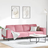 Living Room Couch Pink 250 x 77 x 76 cm 3335094