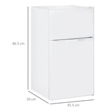88L Under Counter Fridge Freezer, Small Refrigerator with 5-Setting, 3 Star Freezer Rating, White T3398P425412