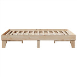 Bed Frame without Mattress 140x190 cm Solid Wood Pine 855367