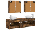 Bathroom Furniture Set 5 pcs Smoked Oak 3406731