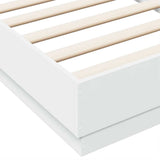 Bed Frame without Mattress White 90x190 cm Single Engineered Wood 839630