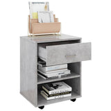Rolling Cabinet Concrete Grey 46x36x59 cm Engineered Wood 808471