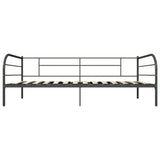 284674 DayBed Frame without Mattress Grey Metal 90x200 cm