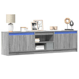 TV Cabinet with LED Grey Sonoma 180x34x50 cm Engineered Wood 3307917