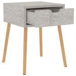 ZNTS Bedside Cabinet Concrete Grey 40x40x56 cm Engineered Wood 326803